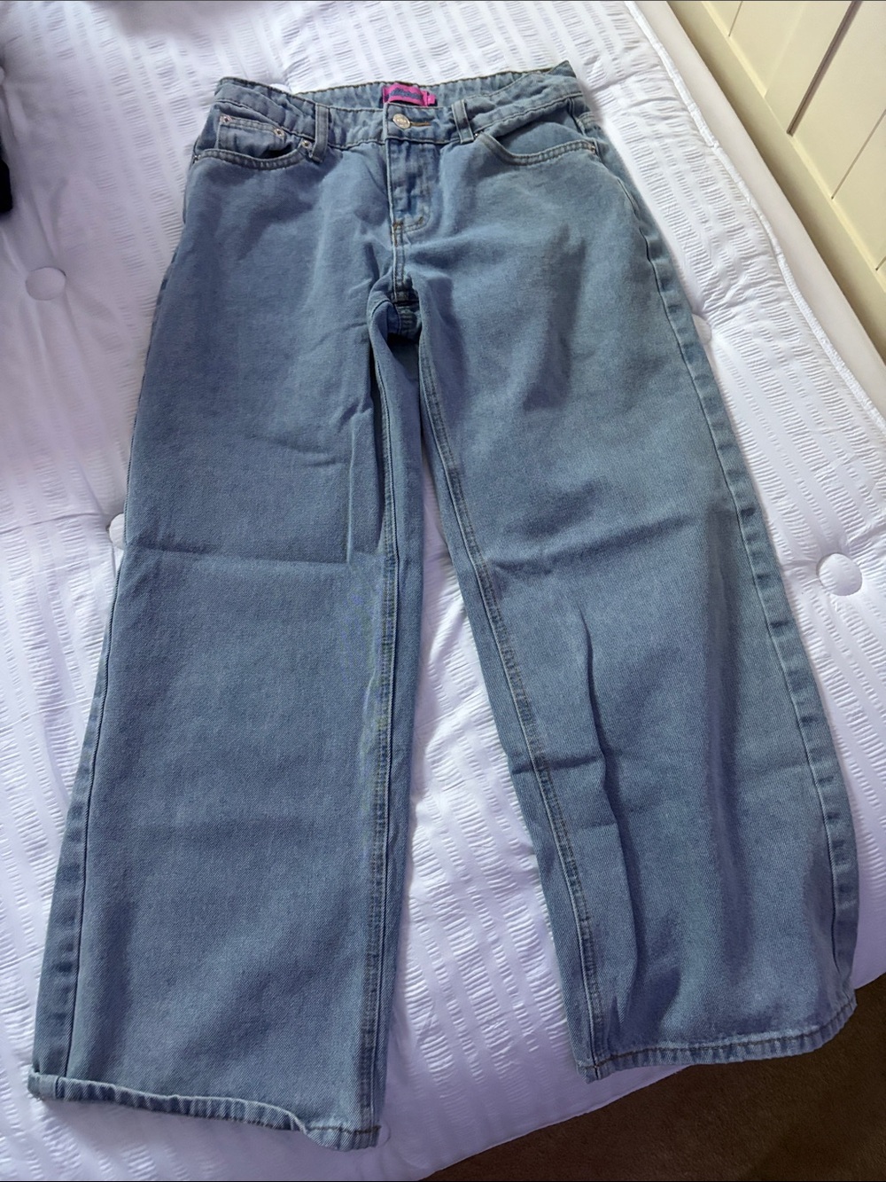 editked low rise jeans